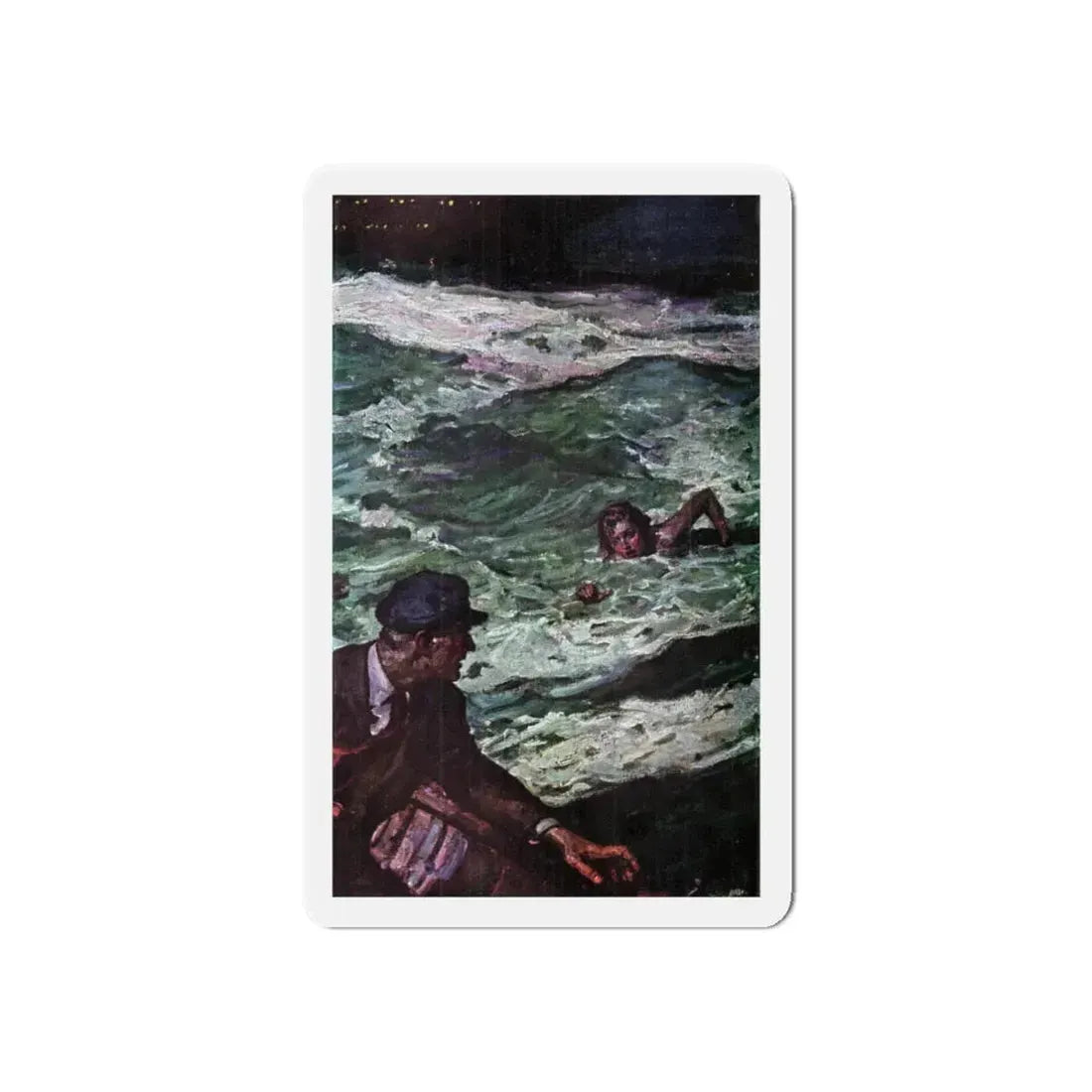 Midnight Sailing, McCall's magazine, March 1937 (Magazine Illustration) Refrigerator Magnet - The Sticker Space