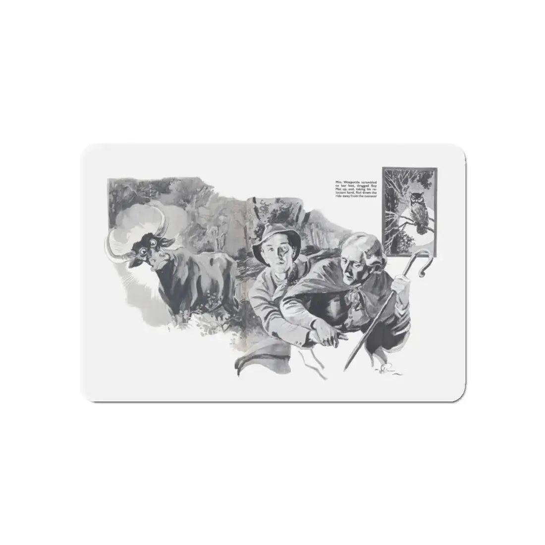 Midsummer Night, The Passing Show, August 6, 1938 (Magazine Illustration) Refrigerator Magnet - The Sticker Space