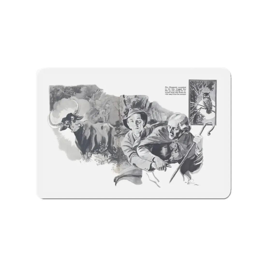 Midsummer Night, The Passing Show, August 6, 1938 (Magazine Illustration) Refrigerator Magnet - The Sticker Space