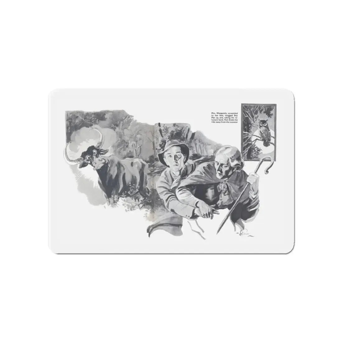 Midsummer Night, The Passing Show, August 6, 1938 (Magazine Illustration) Refrigerator Magnet - The Sticker Space