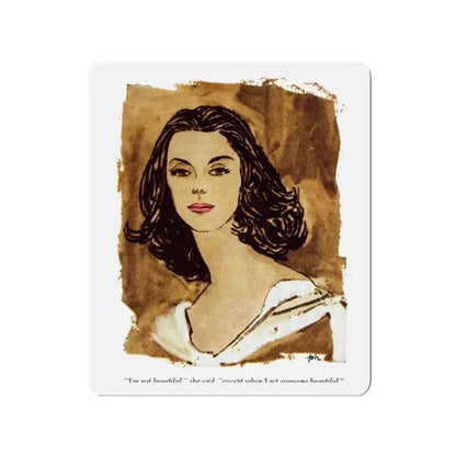 Midtown Manner (1), Cosmopolitan March 1957 (Magazine Illustration) Refrigerator Magnet 2 Inch - The Sticker Space