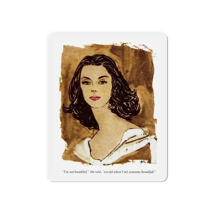 Midtown Manner (1), Cosmopolitan March 1957 (Magazine Illustration) Refrigerator Magnet 5 Inch - The Sticker Space