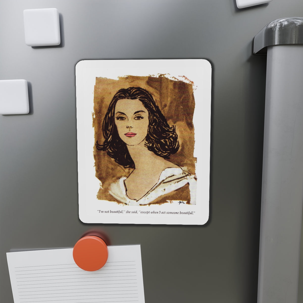 Midtown Manner (1), Cosmopolitan March 1957 (Magazine Illustration) Refrigerator Magnet-The Sticker Space