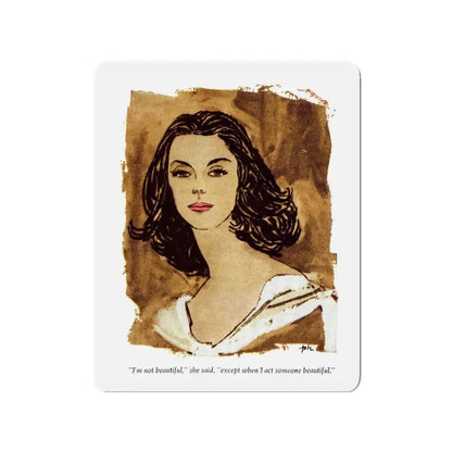 Midtown Manner (1), Cosmopolitan March 1957 (Magazine Illustration) Refrigerator Magnet - The Sticker Space