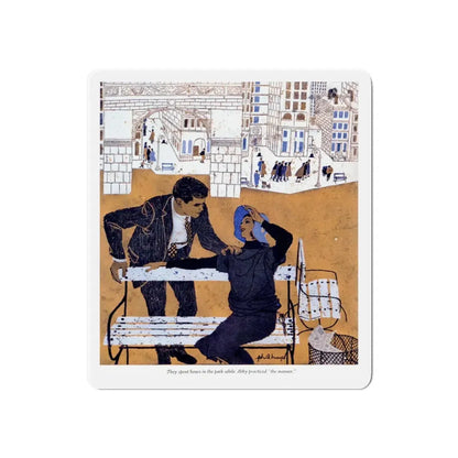 Midtown Manner (2), Cosmopolitan March 1957 (Magazine Illustration) Refrigerator Magnet - The Sticker Space