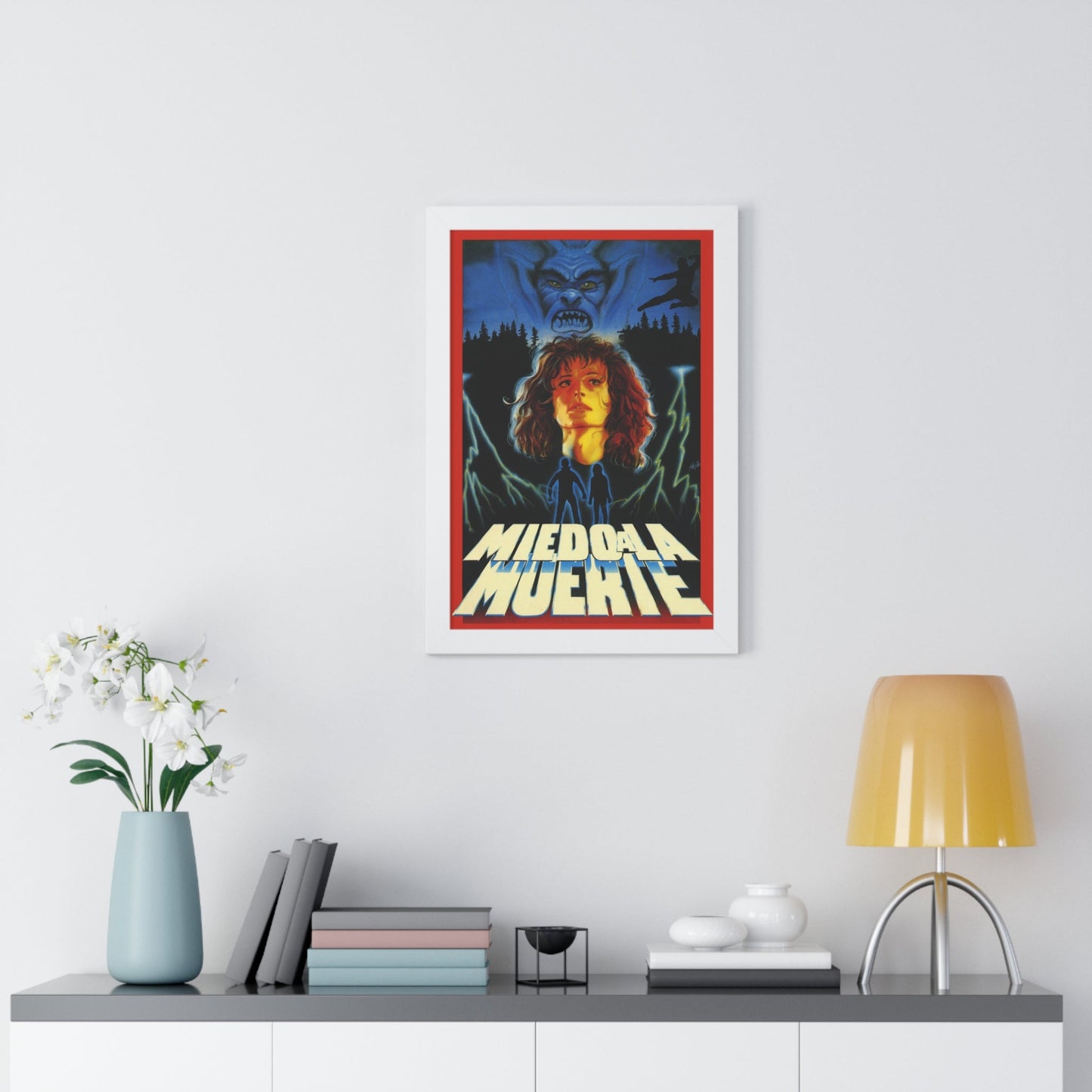 MIEDO A LA MUERTE (SCARED TO DEATH) 1989 - Framed Movie Poster-The Sticker Space