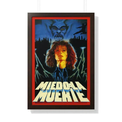 MIEDO A LA MUERTE (SCARED TO DEATH) 1989 - Framed Movie Poster 20" x 30" Walnut - The Sticker Space