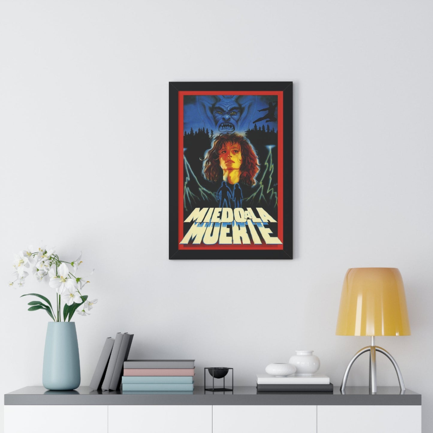 MIEDO A LA MUERTE (SCARED TO DEATH) 1989 - Framed Movie Poster-The Sticker Space