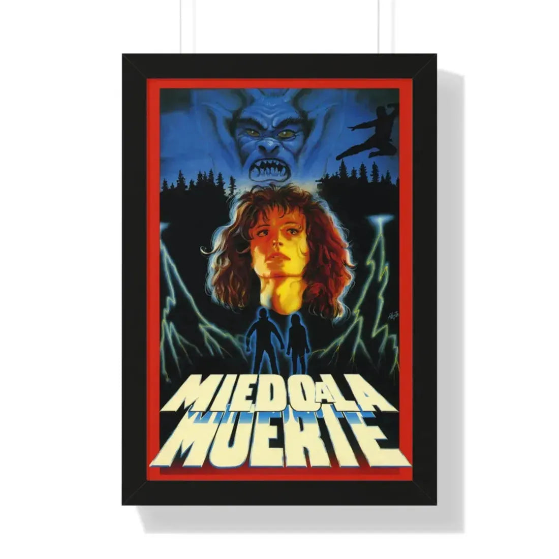MIEDO A LA MUERTE (SCARED TO DEATH) 1989 - Framed Movie Poster - The Sticker Space