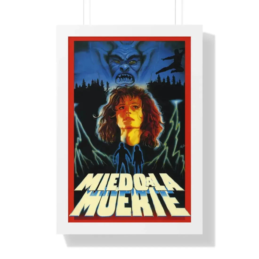 MIEDO A LA MUERTE (SCARED TO DEATH) 1989 - Framed Movie Poster - The Sticker Space