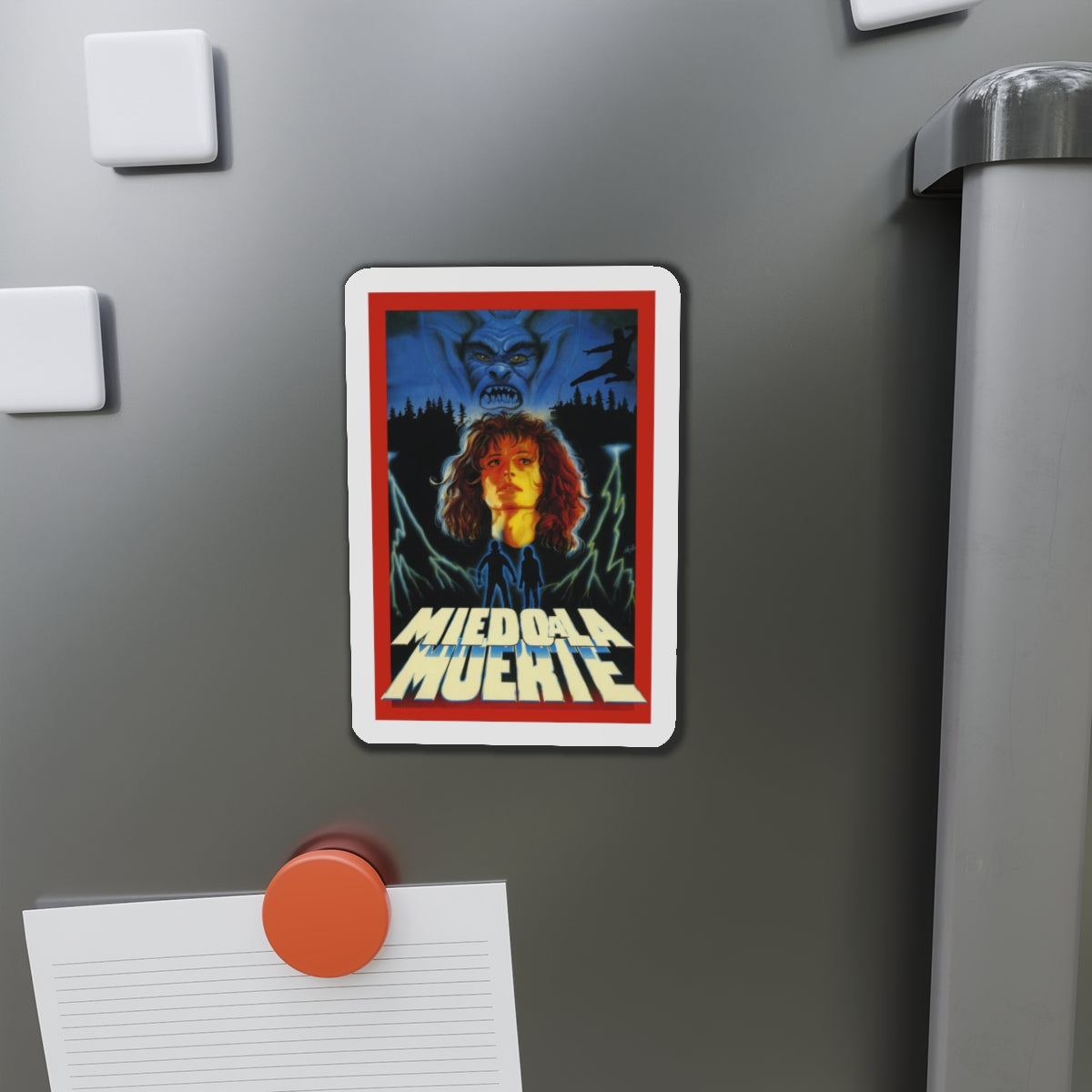 MIEDO A LA MUERTE (SCARED TO DEATH) 1989 Movie Poster - Refrigerator Magnet-The Sticker Space