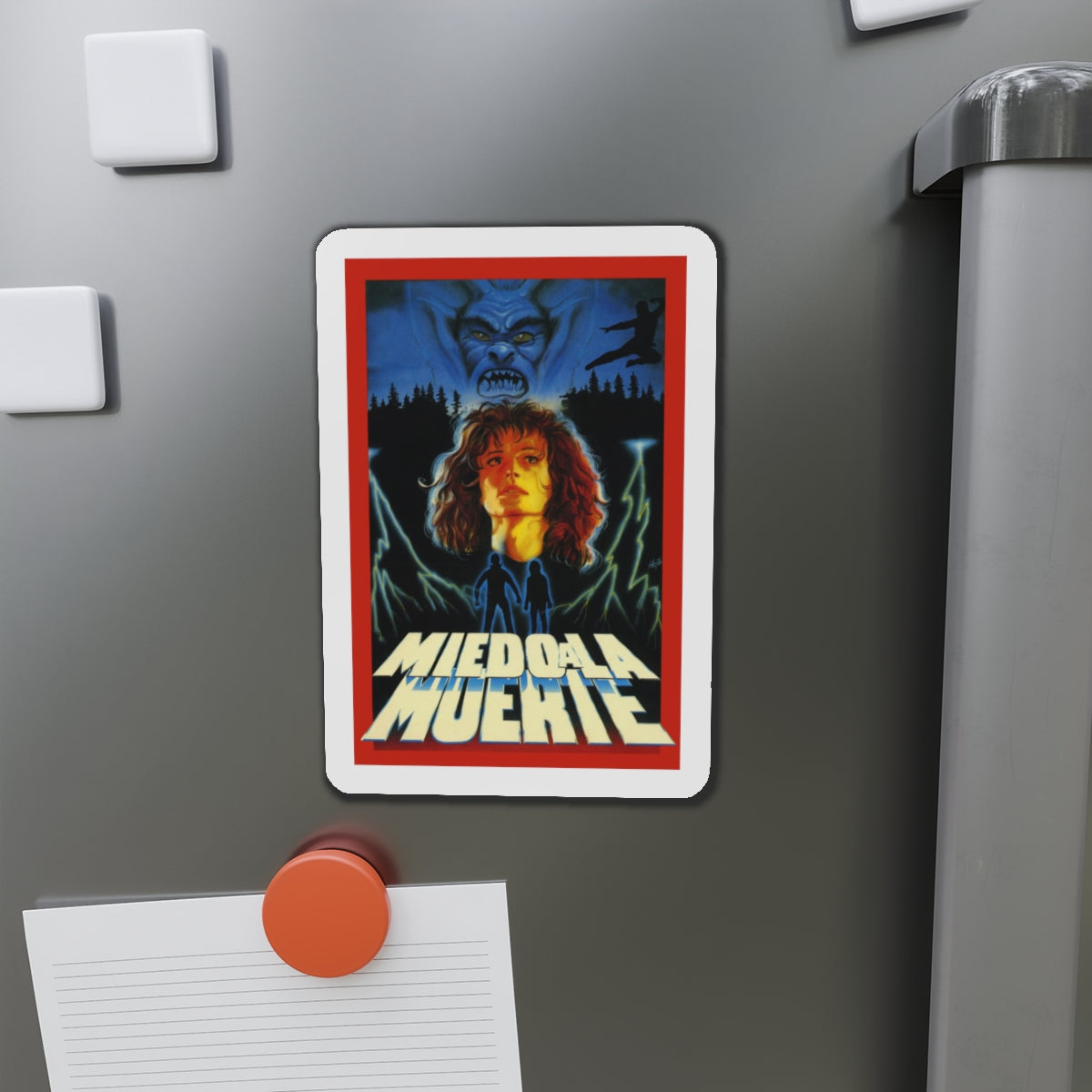 MIEDO A LA MUERTE (SCARED TO DEATH) 1989 Movie Poster - Refrigerator Magnet-The Sticker Space