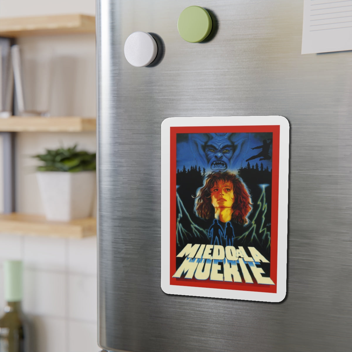 MIEDO A LA MUERTE (SCARED TO DEATH) 1989 Movie Poster - Refrigerator Magnet-The Sticker Space