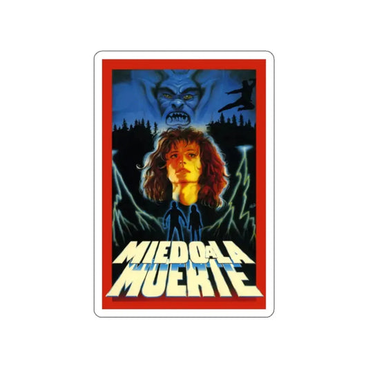 MIEDO A LA MUERTE (SCARED TO DEATH) 1989 Movie Poster STICKER Vinyl Die-Cut Decal 2 Inch - The Sticker Space