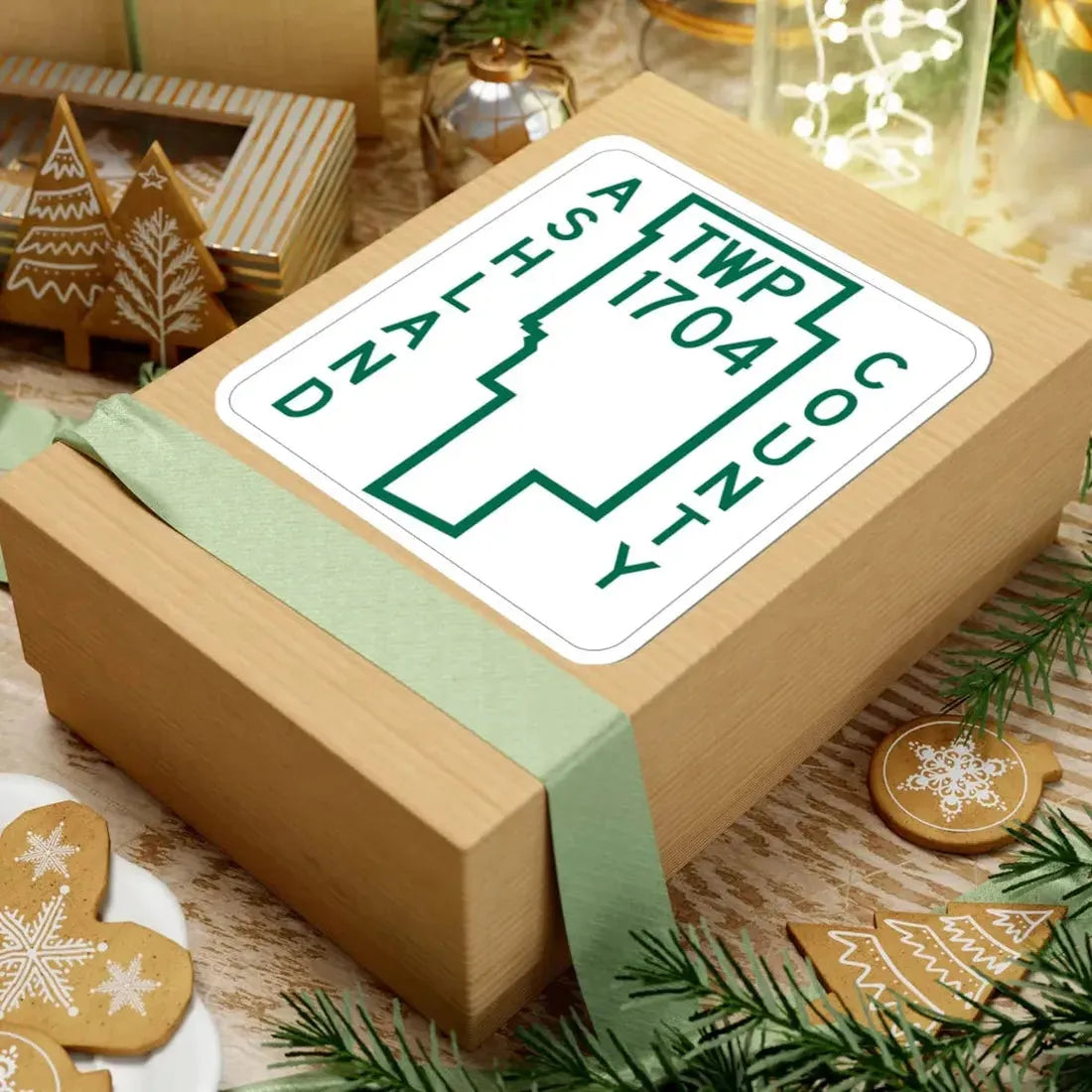 Mifflin Township Route 1704 Ashland County Ohio (Ohio) (Road Sign) STICKER Vinyl Kiss-Cut Decal - The Sticker Space