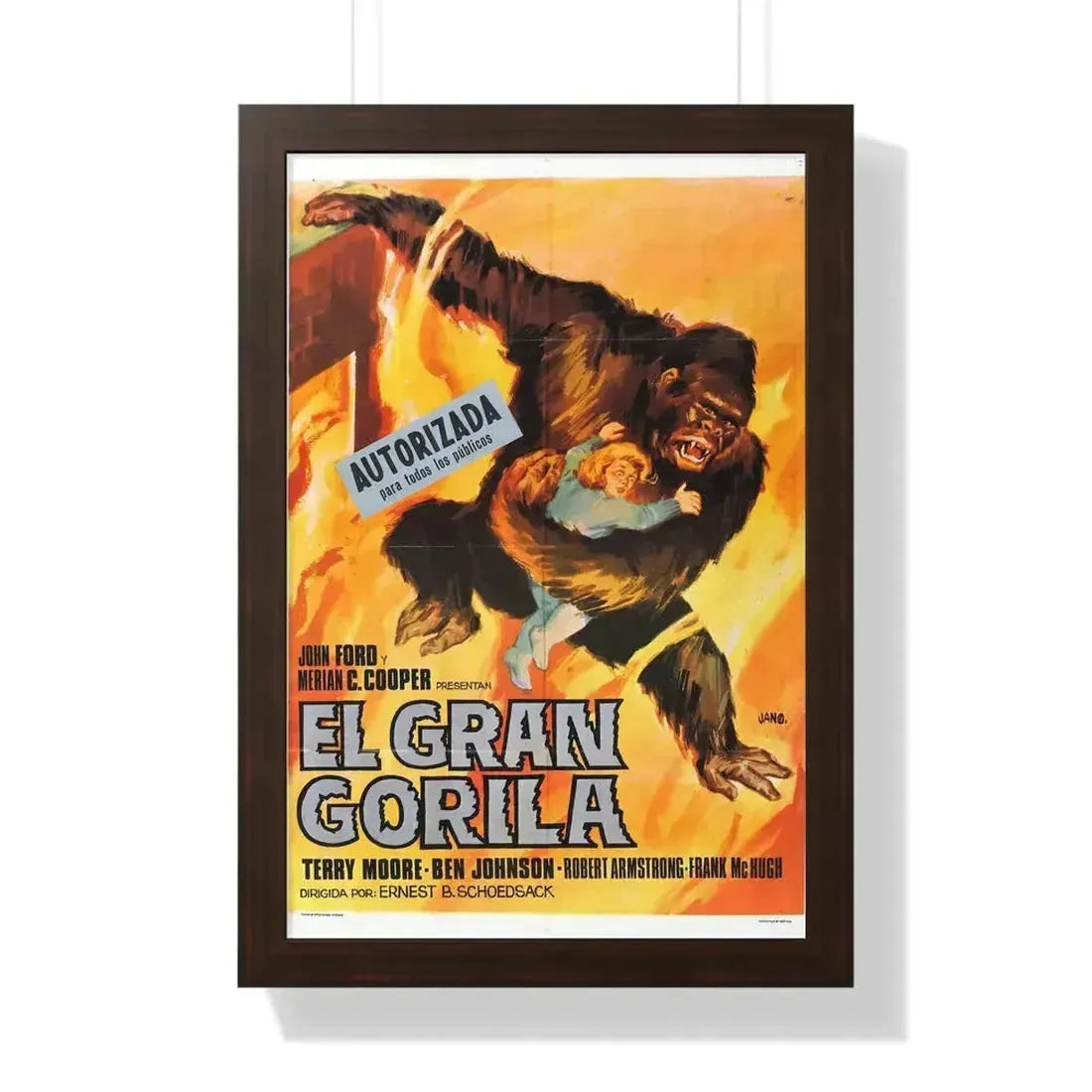 MIGHTY JOE YOUNG (3) 1949 - Framed Movie Poster 16″ x 24″ Walnut - The Sticker Space