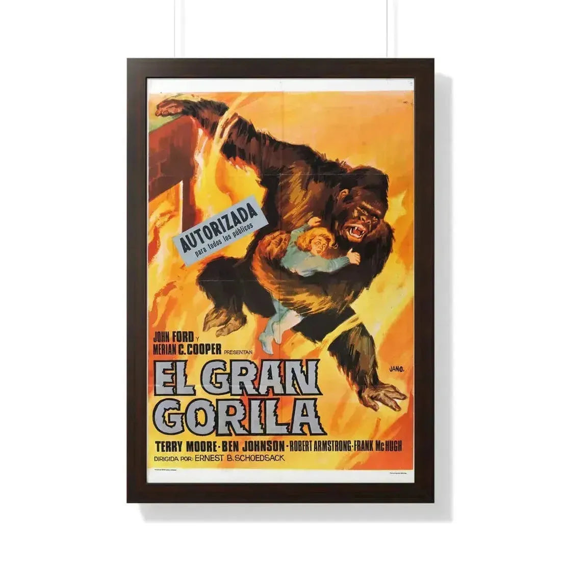 MIGHTY JOE YOUNG (3) 1949 - Framed Movie Poster 20" x 30" Walnut - The Sticker Space