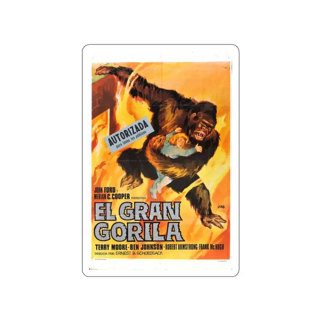 MIGHTY JOE YOUNG (3) 1949 Movie Poster STICKER Vinyl Die-Cut Decal 3 Inch - The Sticker Space