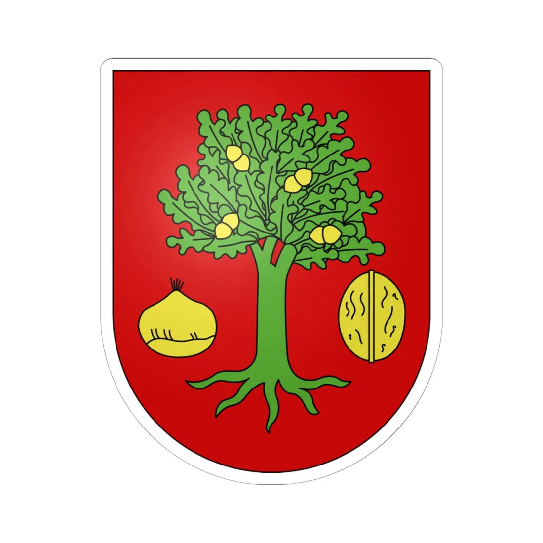 Miglieglia-coat of arms (Switzerland) (Coat of Arms) STICKER Vinyl Kiss-Cut Decal 6 Inch White - The Sticker Space