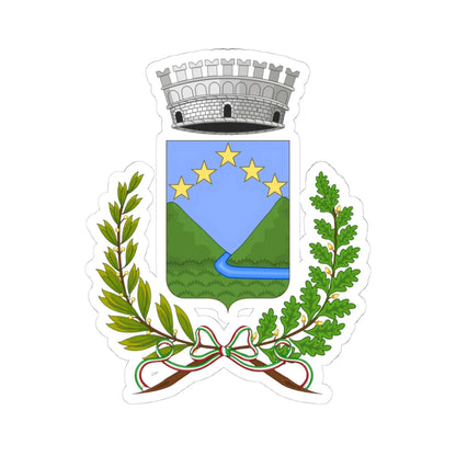 Mignanego-Stemma (Italy) (Coat of Arms) STICKER Vinyl Kiss-Cut Decal 4 Inch White - The Sticker Space