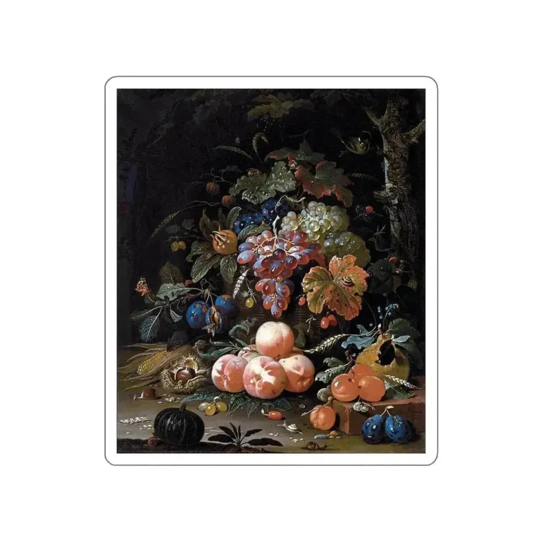 MIGNON, Abraham - Still-Life2 (Artwork) STICKER Vinyl Die-Cut Decal White Die-Cut 4 Inch - The Sticker Space