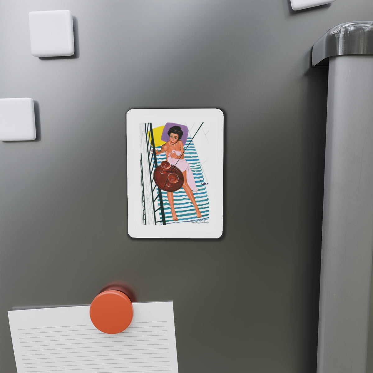 Mike Ludlow illustration, Esquire, 1955 (Magazine Illustration) Refrigerator Magnet