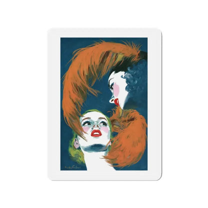 Mike Ludlow Illustration, Esquire, December 1955 (Magazine Illustration) Refrigerator Magnet 2 Inch - The Sticker Space