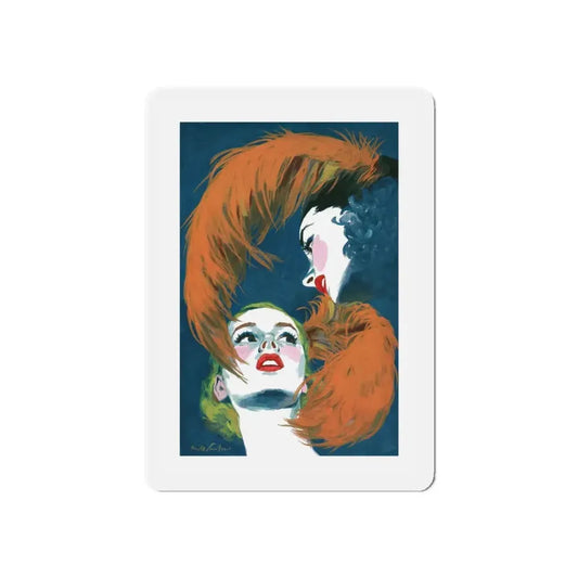 Mike Ludlow Illustration, Esquire, December 1955 (Magazine Illustration) Refrigerator Magnet 6 Inch - The Sticker Space