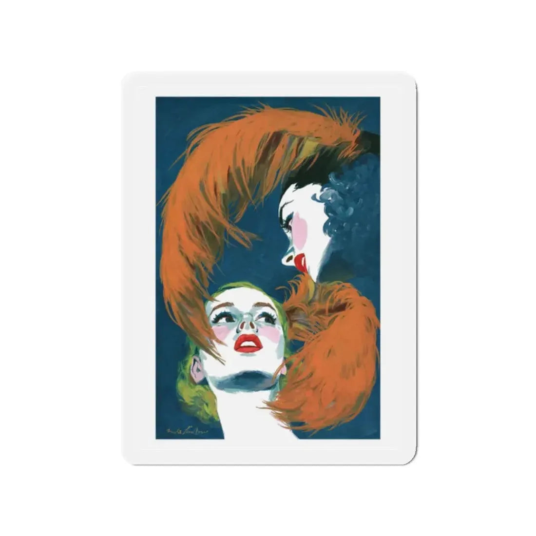 Mike Ludlow Illustration, Esquire, December 1955 (Magazine Illustration) Refrigerator Magnet - The Sticker Space