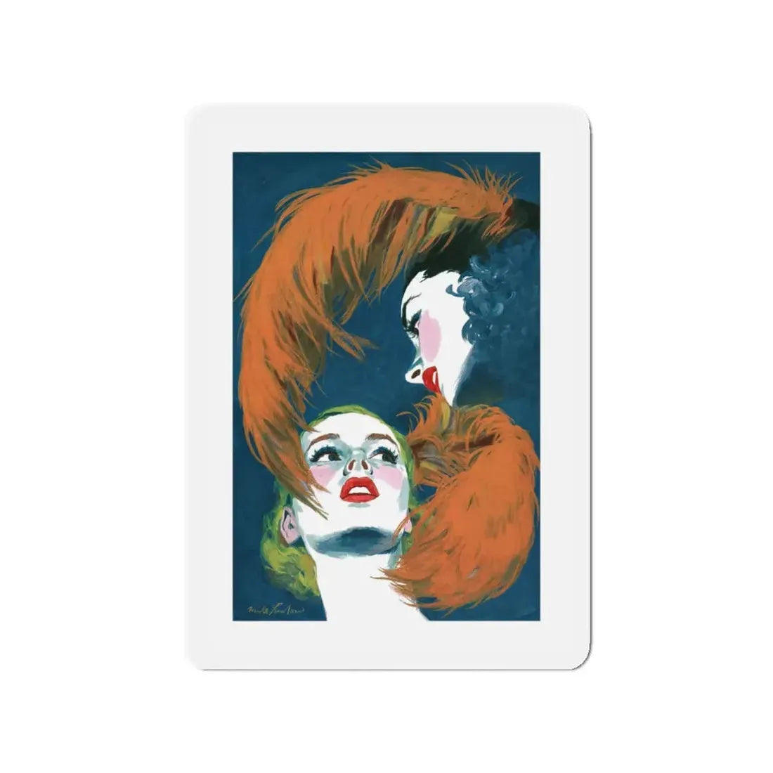 Mike Ludlow Illustration, Esquire, December 1955 (Magazine Illustration) Refrigerator Magnet - The Sticker Space