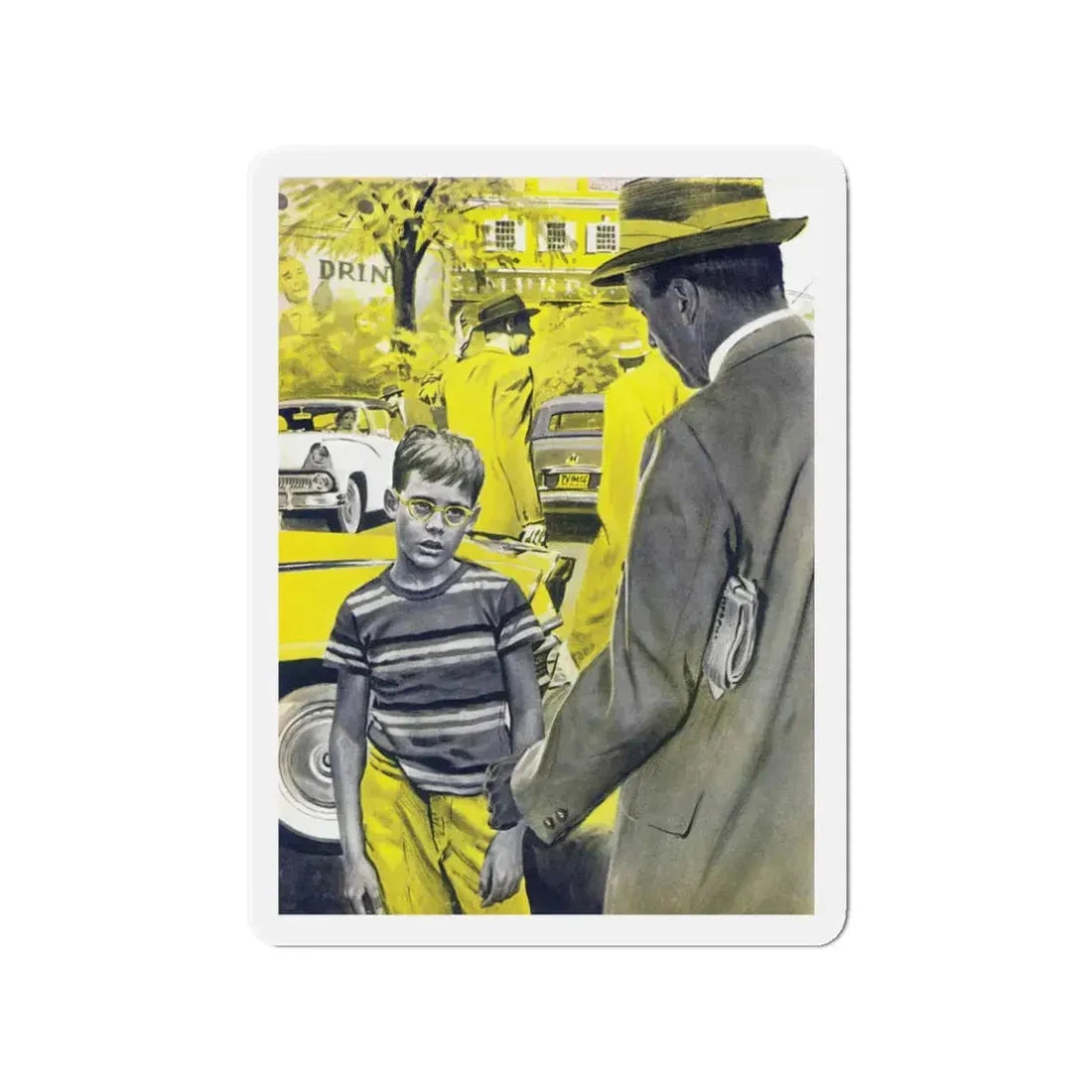 Mike Ludlow illustration, Woman's Day, October 1958 (Magazine Illustration) Refrigerator Magnet - The Sticker Space