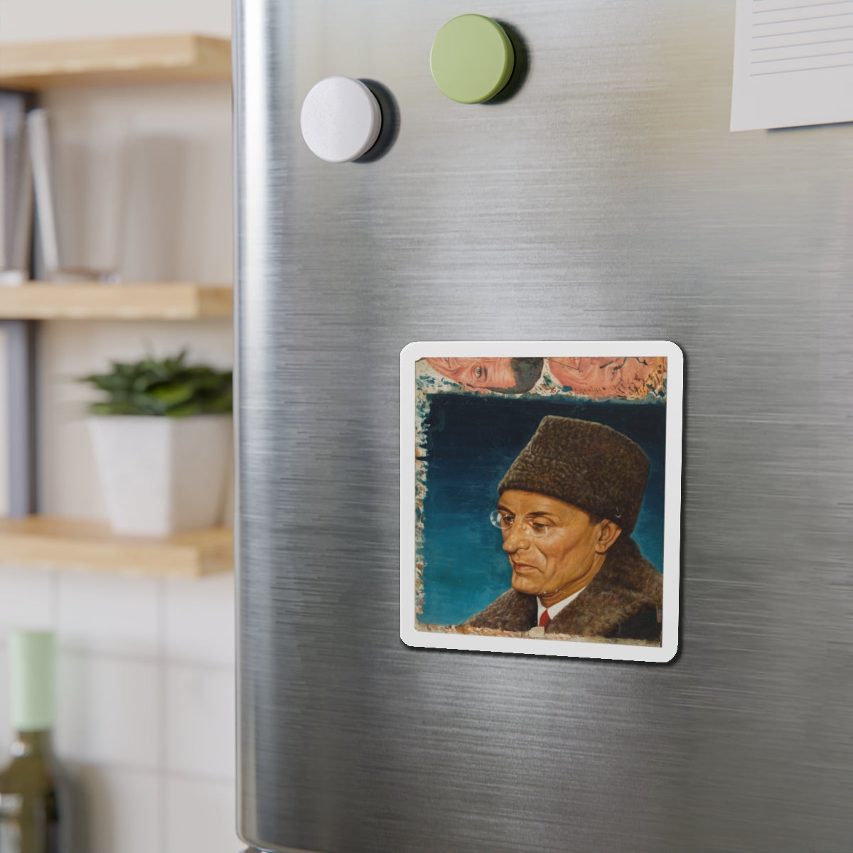 Mikhail Suslov (c. 1950s) (Magazine Illustration) Refrigerator Magnet-The Sticker Space