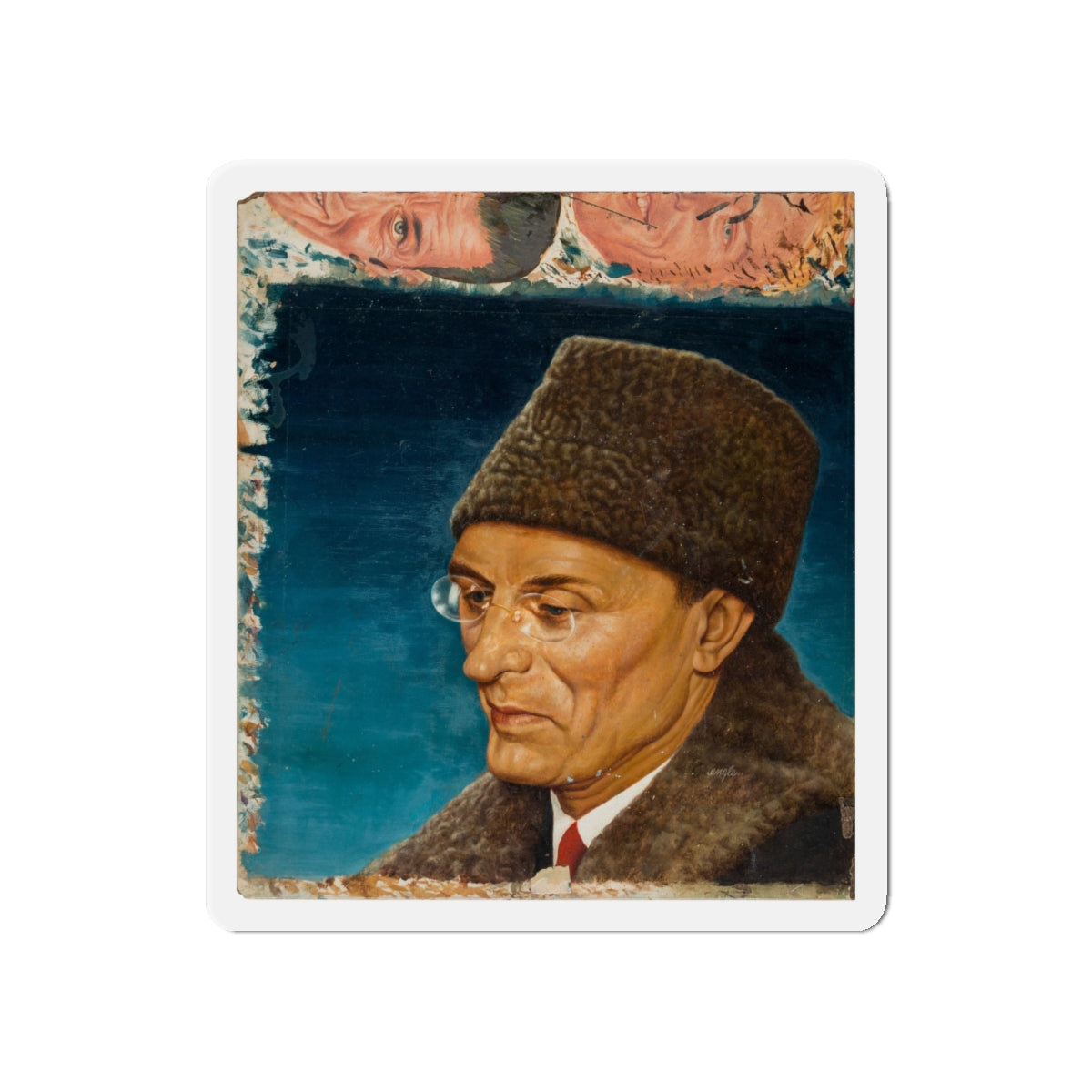 Mikhail Suslov (c. 1950s) (Magazine Illustration) Refrigerator Magnet-5" x 5"-The Sticker Space