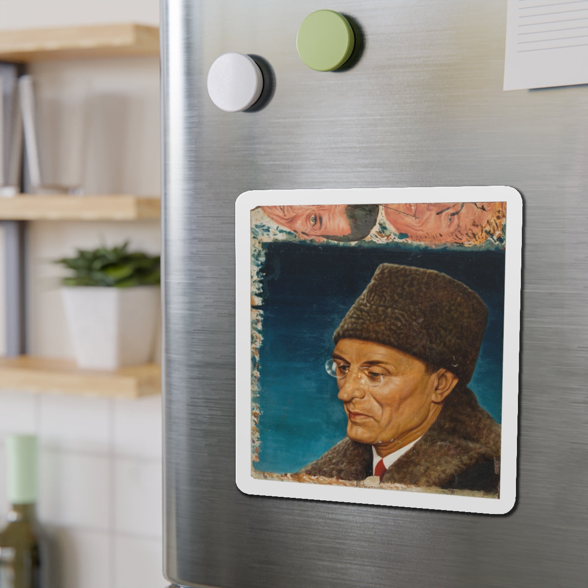 Mikhail Suslov (c. 1950s) (Magazine Illustration) Refrigerator Magnet-The Sticker Space