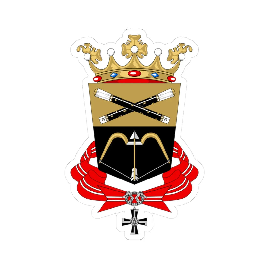 Mikkeli.vaakuna (Finland) (Coat of Arms) STICKER Vinyl Kiss-Cut Decal 3 Inch White - The Sticker Space