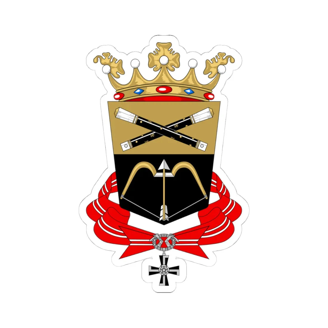 Mikkeli.vaakuna (Finland) (Coat of Arms) STICKER Vinyl Kiss-Cut Decal 4 Inch White - The Sticker Space