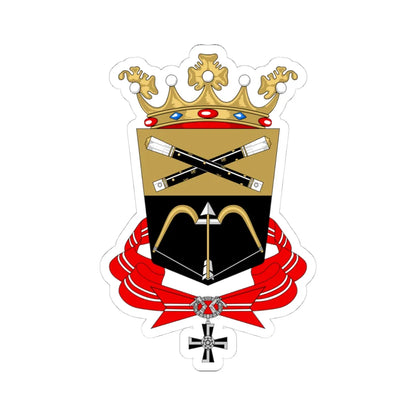 Mikkeli.vaakuna (Finland) (Coat of Arms) STICKER Vinyl Kiss-Cut Decal 4 Inch White - The Sticker Space