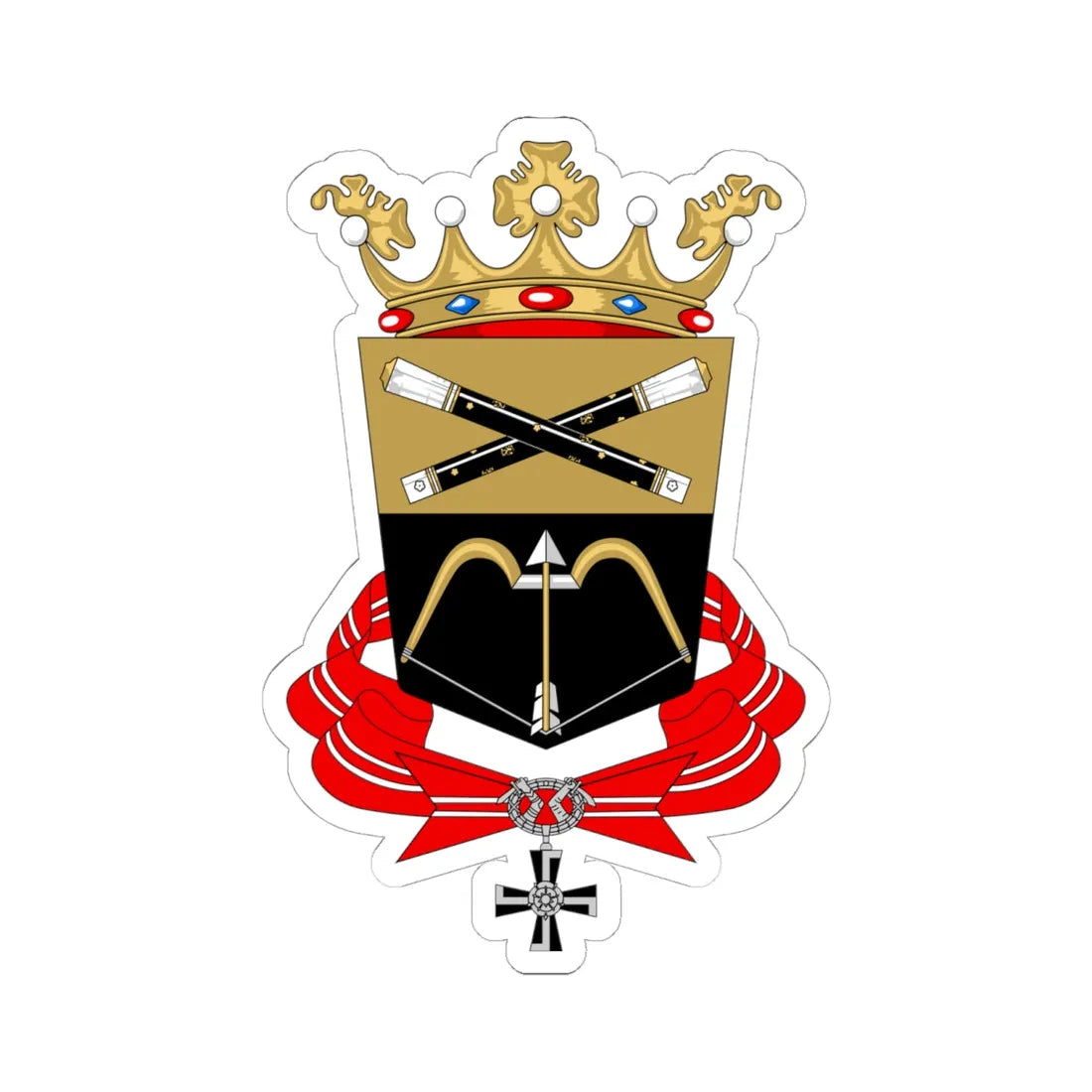 Mikkeli.vaakuna (Finland) (Coat of Arms) STICKER Vinyl Kiss-Cut Decal 6 Inch White - The Sticker Space