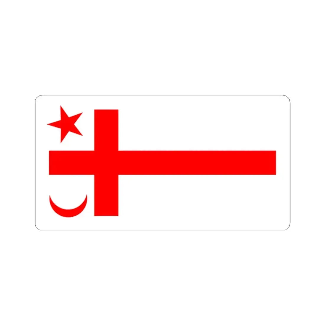 Mikmaq State Flag (Canada) STICKER Vinyl Kiss-Cut Decal 2 Inch White - The Sticker Space