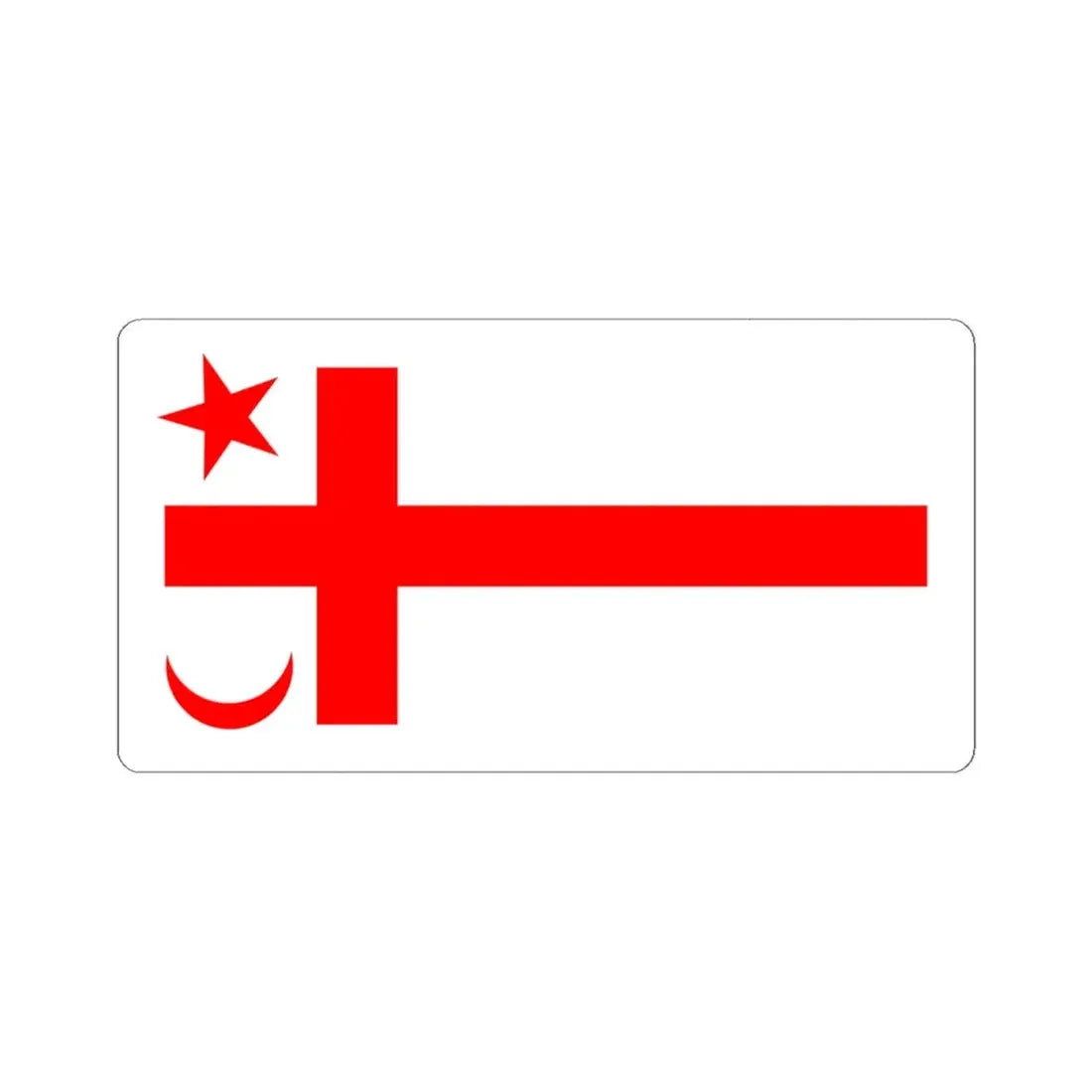 Mikmaq State Flag (Canada) STICKER Vinyl Kiss-Cut Decal 4 Inch White - The Sticker Space