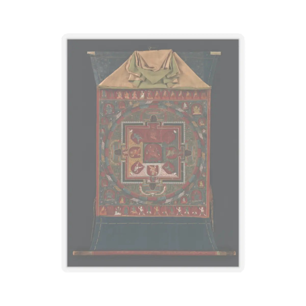 Mikyo Dorje - Mandala of Raktayamari - late 14th century v1 - STICKER Vinyl Kiss-Cut Decal