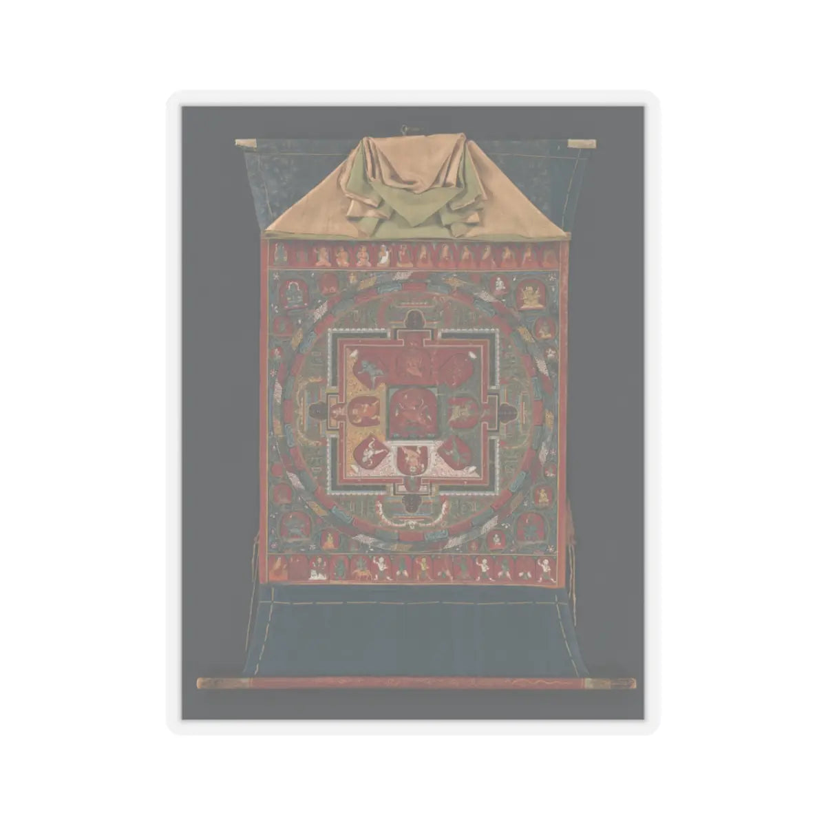 Mikyo Dorje - Mandala of Raktayamari - late 14th century v1 - STICKER Vinyl Kiss-Cut Decal