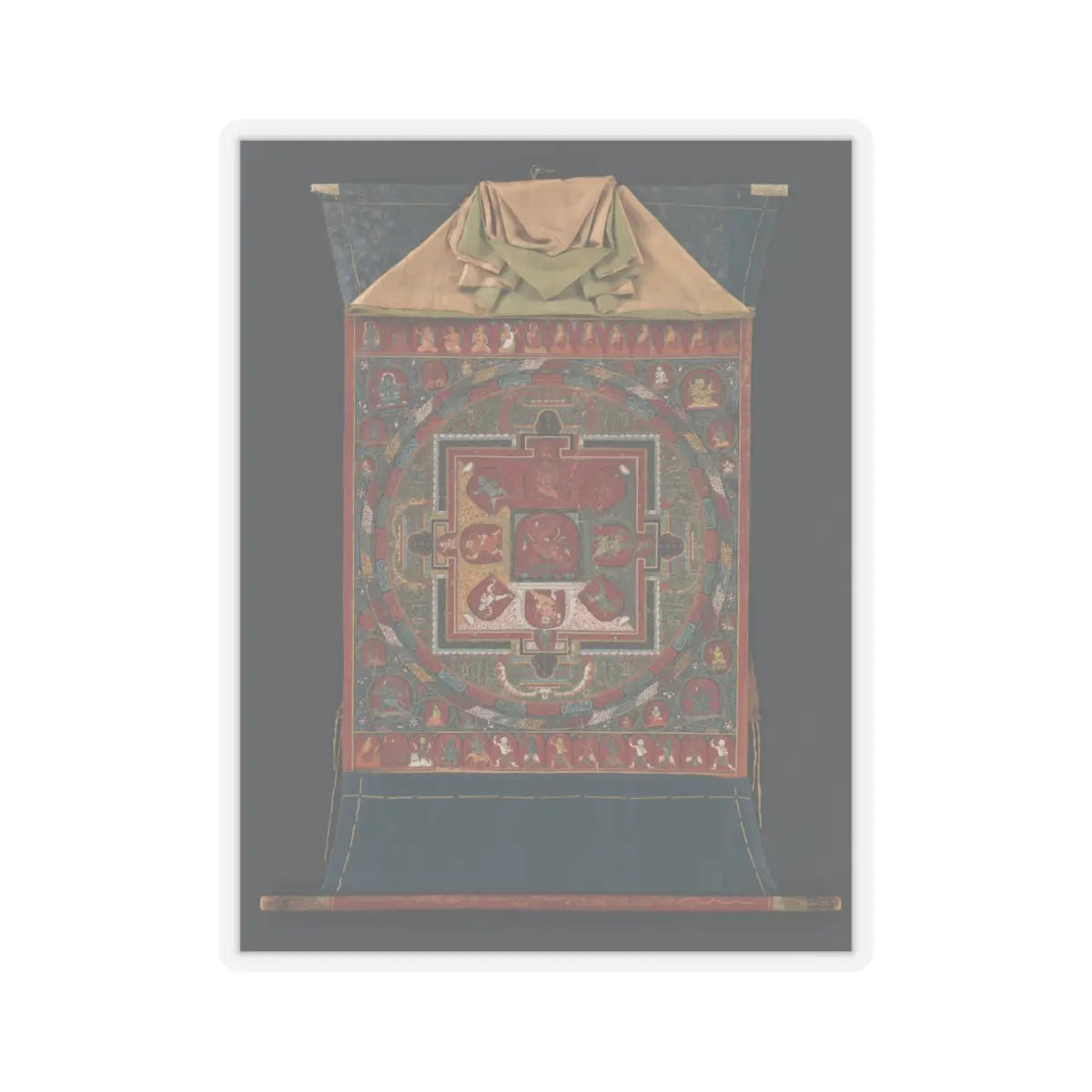Mikyo Dorje - Mandala of Raktayamari - late 14th century v1 - STICKER Vinyl Kiss-Cut Decal