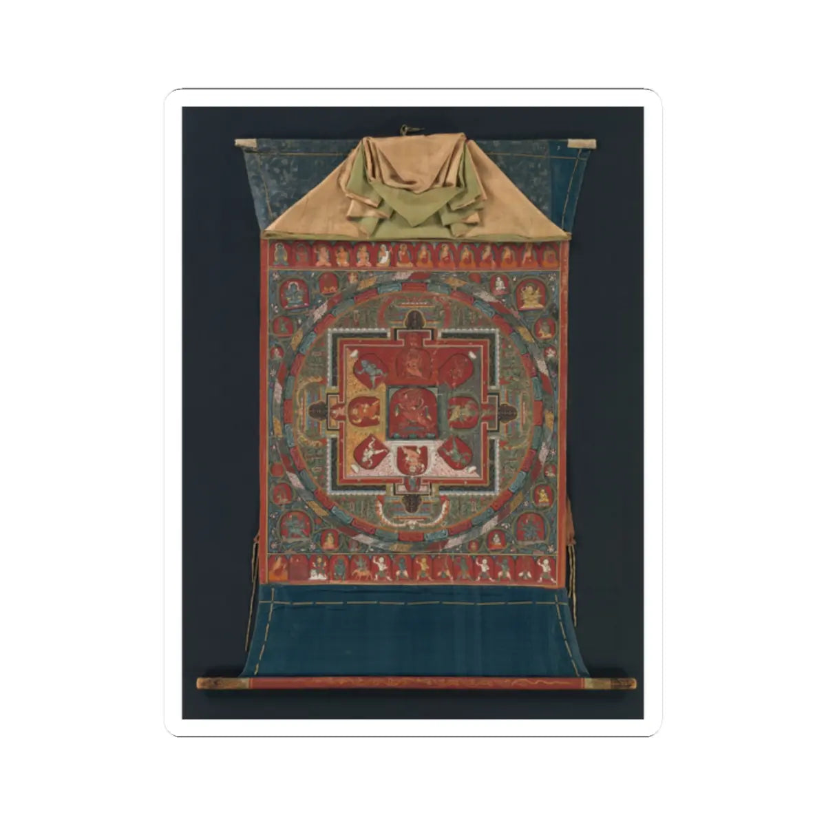 Mikyo Dorje - Mandala of Raktayamari - late 14th century v1 - STICKER Vinyl Kiss-Cut Decal