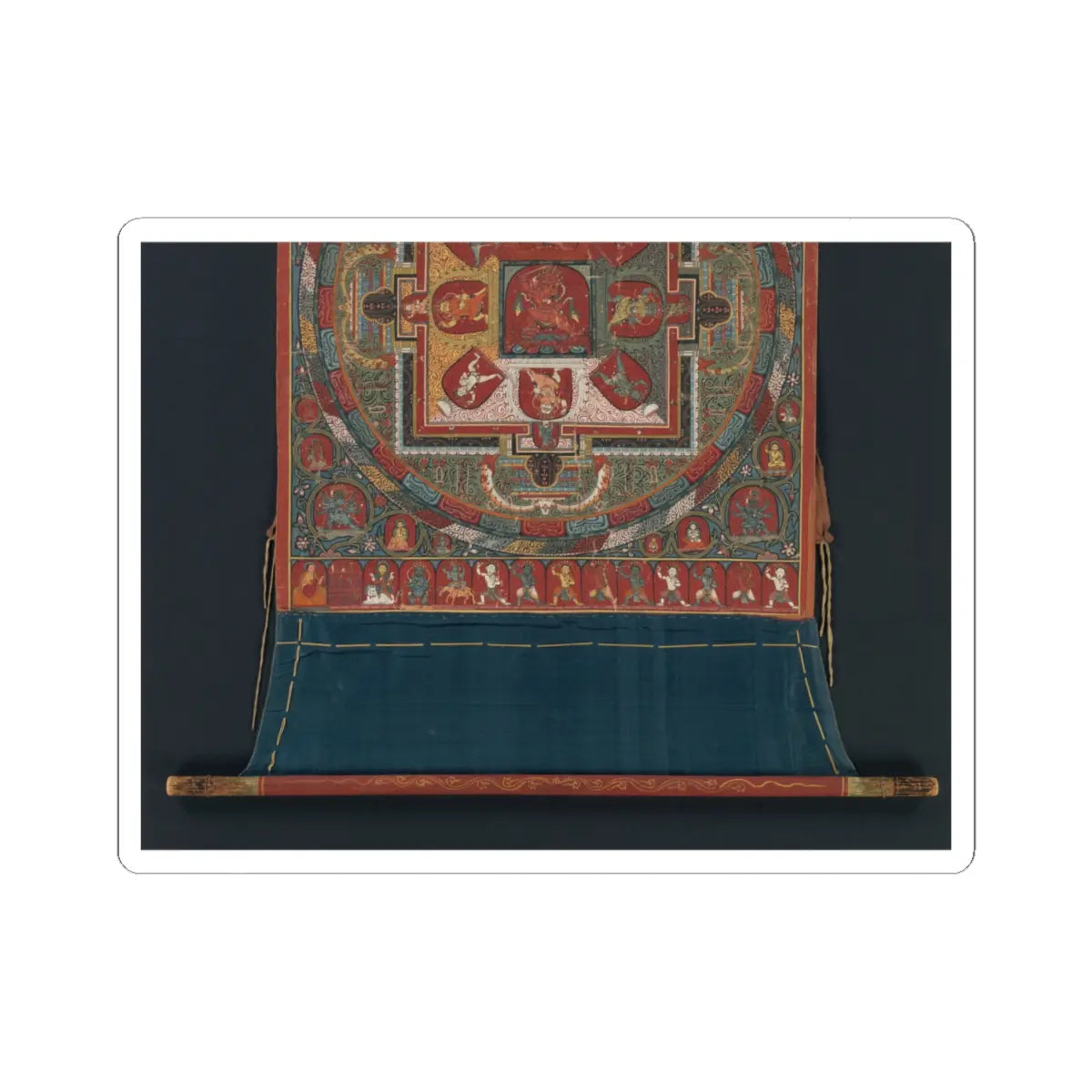 Mikyo Dorje - Mandala of Raktayamari - late 14th century v3 - STICKER Vinyl Kiss-Cut Decal
