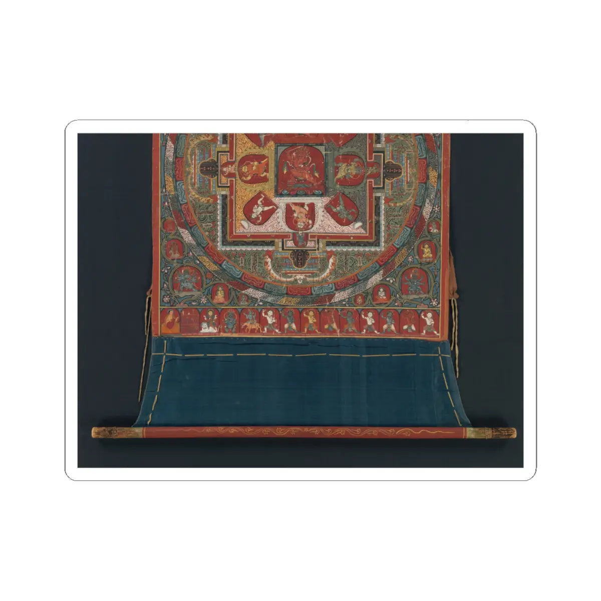 Mikyo Dorje - Mandala of Raktayamari - late 14th century v3 - STICKER Vinyl Kiss-Cut Decal
