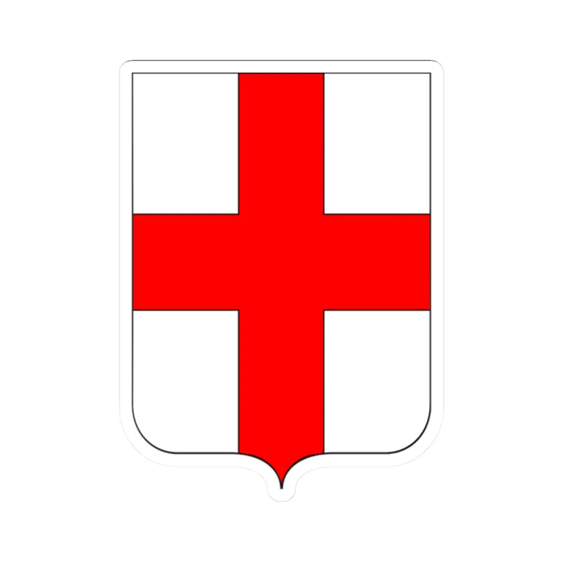 Milano-Stemma 2 (Italy) (Coat of Arms) STICKER Vinyl Kiss-Cut Decal 2 Inch White - The Sticker Space