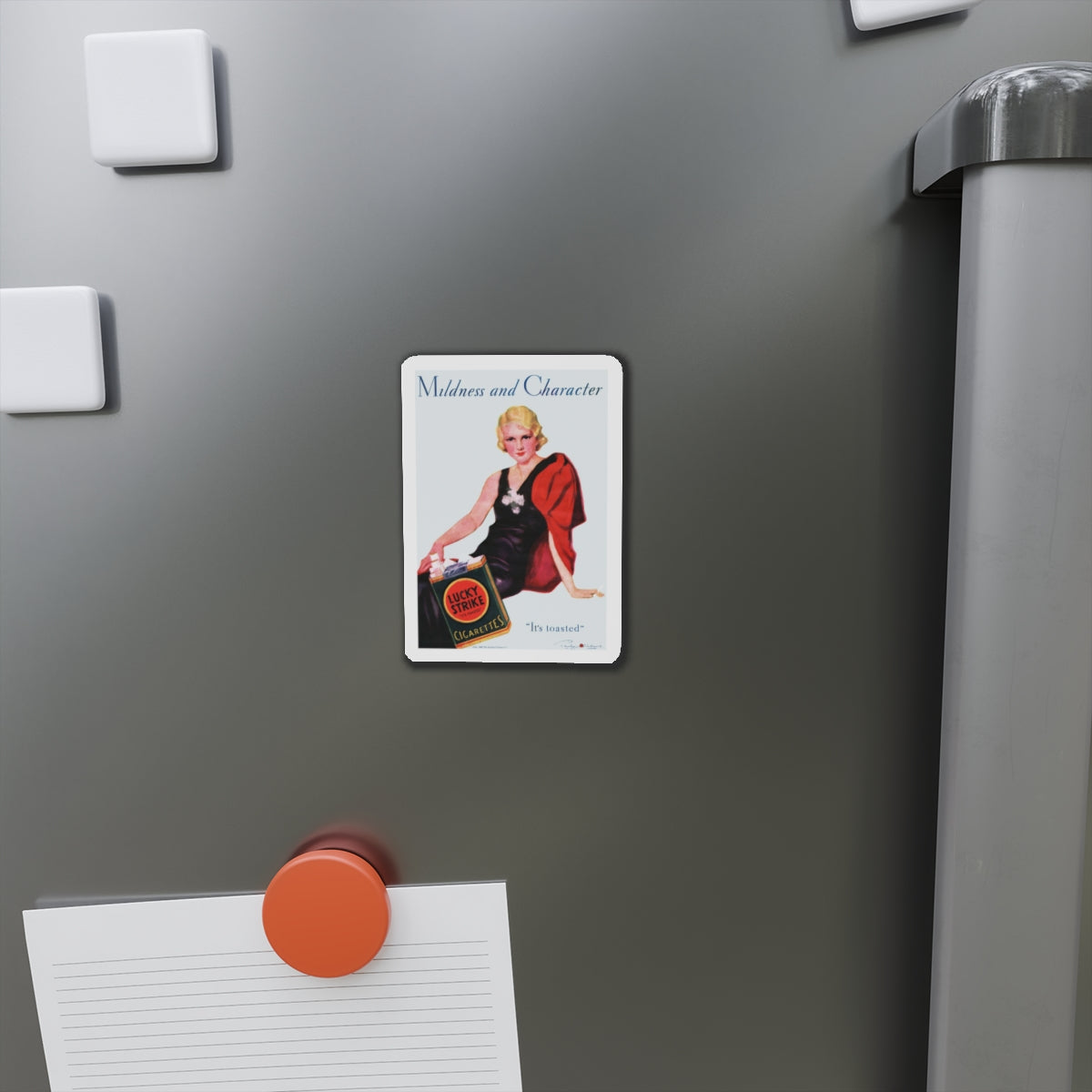 Mildness and Character, It's toasted, 1933 (Magazine Illustration) Refrigerator Magnet-The Sticker Space