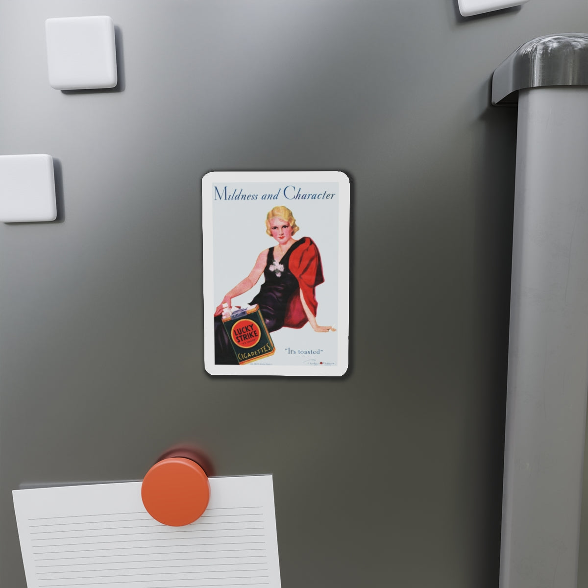 Mildness and Character, It's toasted, 1933 (Magazine Illustration) Refrigerator Magnet-The Sticker Space