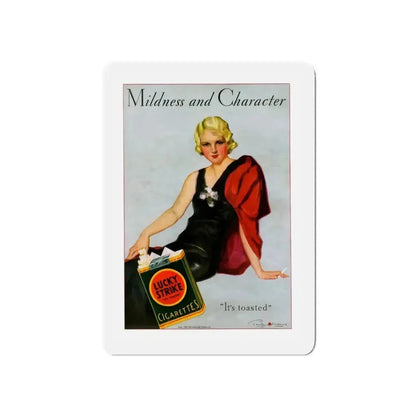 Mildness and Character, Liberty magazine, February 25, 1933 (Magazine Illustration) Refrigerator Magnet 5 Inch Die-Cut - The Sticker Space